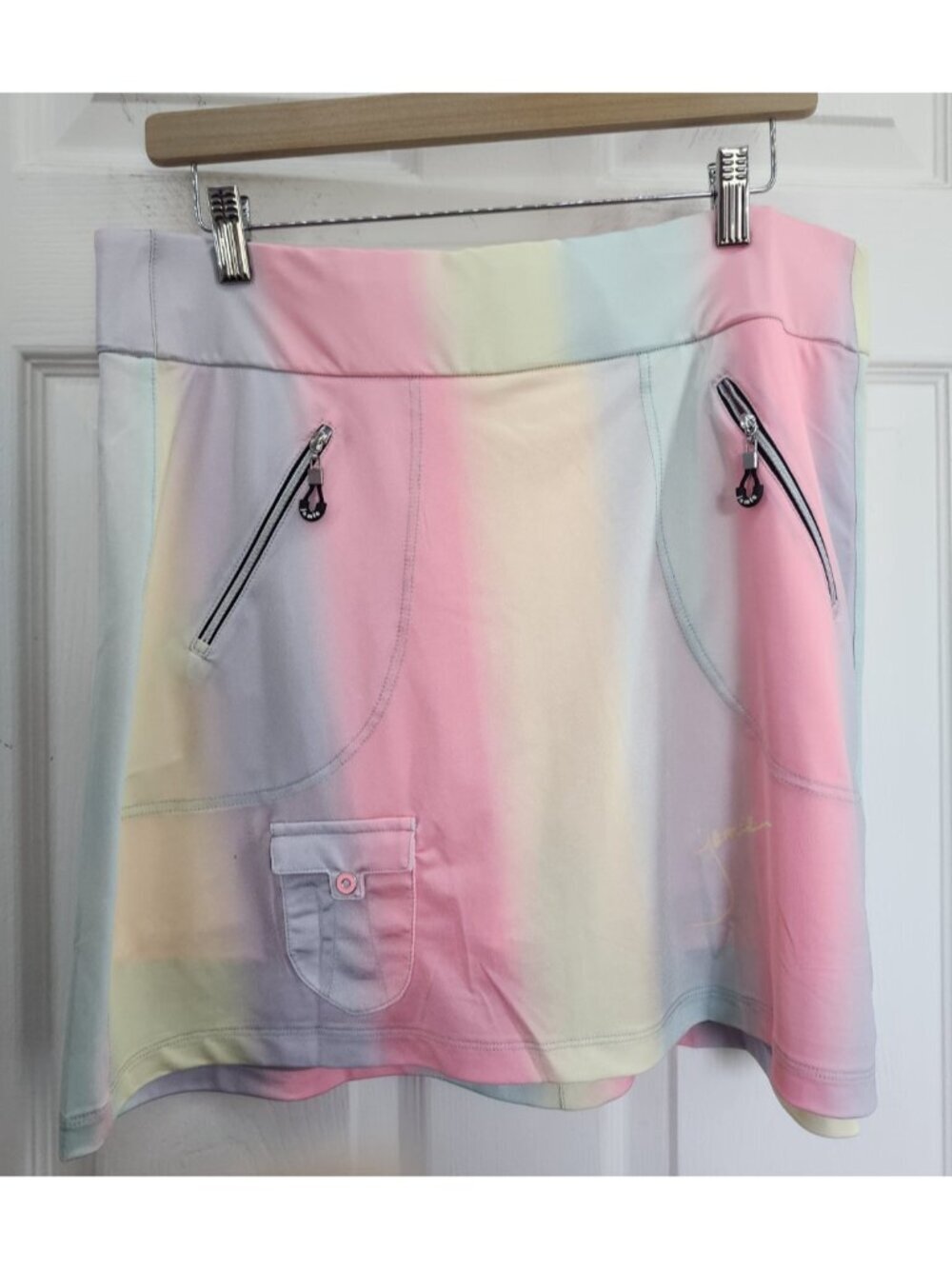 Jamie Sadock Skort Rainbow Abstract Print Golf Size 12 Tennis Pickleball